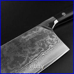 Kitchen Knife Set Chef Knives Japanese VG10 Damascus Steel Meat Cleaver Cutlery