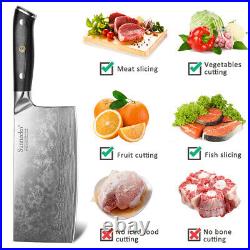 Kitchen Knife Set Chef Knives Japanese VG10 Damascus Steel Meat Cleaver Cutlery