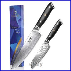 Kitchen Knife Set Damascus VG10 Steel Japanese Chef Cutlery Santoku Slicing Gift