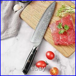 Kitchen Knife Set Damascus VG10 Steel Japanese Chef Cutlery Santoku Slicing Gift