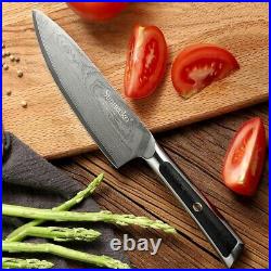Kitchen Knife Set Japanese VG10 Damascus Steel Chef Knife Nakiri Chopper Paring