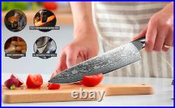 Kitchen Knife Set Japanese VG10 Damascus Steel Nakiri Chopper Chef Slicer Knives