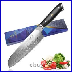 Kitchen Knives Set Japanese VG10 Damascus Steel Nakiri Santoku Chef Cutlery Gift