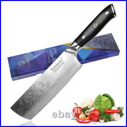 Kitchen Knives Set Japanese VG10 Damascus Steel Nakiri Santoku Chef Cutlery Gift