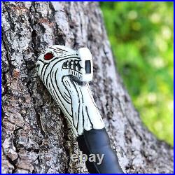 LongClaw Sword Damascus Steel Jon Snow Sword Leather Sheath Wall Mount