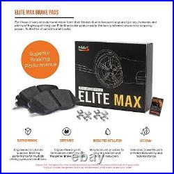 Max Brakes Elite XDS Cross-Drill & Slots F+R Rotors withElite Max Bk Pads KT188983
