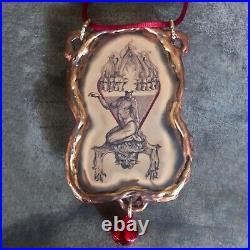 Necklace protective talisman pendant magic amulet jewelry dragon faces fire lion