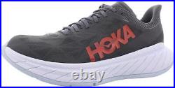 New Men's Hoka One One Carbon X 2 Running Shoes Size 9.5 Dark Shadow Gray/Fiesta