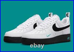 Nike Air Force 1'07 LV8 Carbon Fiber White Black Teal DR0155-100 Men's Sizes