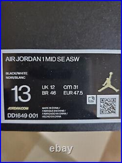 Nike Air Jordan 1 Mid Carbon Fiber High Low DD1649-001 Sz 13
