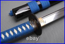 Noble Blue Handmade Japanese Samurai Katana Sword Carbon Steel Shiny Blade
