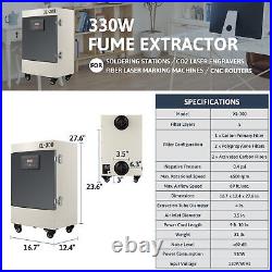 OMTech XF180/XF250/XL300 Fume Extractors with Filter Sets for Laser Engraving &c