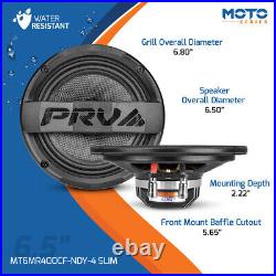 PRV 6.5 Midrange Motorcycle Speaker 400W 4 Ohm MT6MR400CF-NDY Neo Carbon Fiber