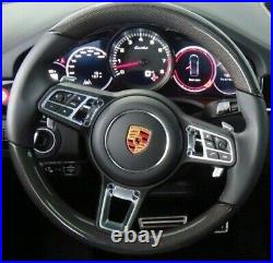 Porsche OEM 9Y0 Cayenne 2018+ Carbon Fiber & Leather Steering Wheel Brand New