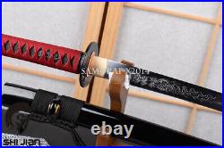 Practical high carbon steel Japanese samurai katana engraved sharp blade sword