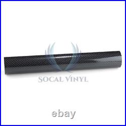 Premium 7D Carbon Fiber Black High Gloss Vinyl Wrap Bubble Free Air Release