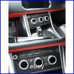 Real Carbon Fiber Car Center Console CD Panel Trim For Range Rover Sport 2014-17