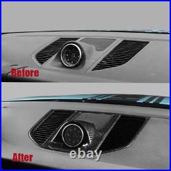 Real Carbon Fiber Car Instrument Air Outlet Cover Trim For 18-22 Porsche Cayenne