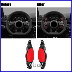 Real Carbon Fiber Car Steering Wheel Paddle Shifter For Audi R8 RS3 RS4 RS5 TT