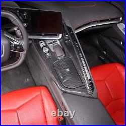 Real Carbon Fiber Interior Center Console Trim Cover For 20-23 Corvette C8 US