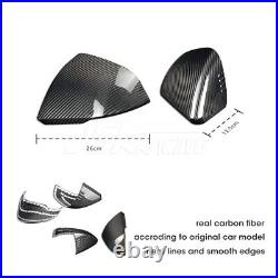 Real Carbon Fiber Mirror Cover Cap For Ford Mustang 2013-2022