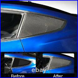 Real Carbon Fiber Rear Triangular Window Louver Cover For Ford Mustang 2015-2019