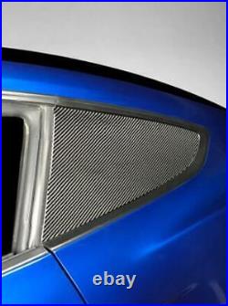 Real Carbon Fiber Rear Triangular Window Louver Cover For Ford Mustang 2015-2019