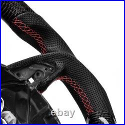 Real carbon fiber Flat Customized Sport LED Steering Wheel 12-16 RS S A 4 5 6 7