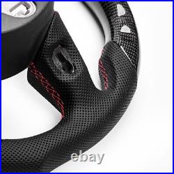 Real carbon fiber Flat Customized Sport LED Steering Wheel 12-16 RS S A 4 5 6 7