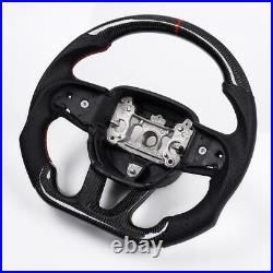 Real carbon fiber Steering Wheel for 2015-24 Charger Challenger Durango Withheated