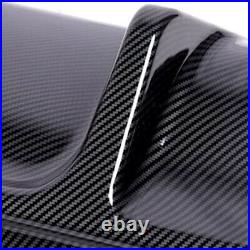 Rear Bumper Diffuser Spoiler WithLight Carbon Fiber Style For Infiniti Q50 14-17