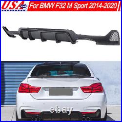 Rear Diffuser Lip Carbon Fiber Look For 2014-2020 BMW F32 420i 428i 435i M Sport