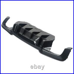 Rear Diffuser Lip Fits For BMW F10 M5 11-16 Quad Exhaust Tips Carbon Fiber Style