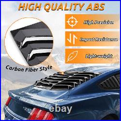 Rear Window Louvers for Ford Mustang 2015-2021 Carbon Fiber in GT Lambo Style