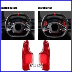 Red Carbon Fiber Car Steering Wheel Paddle Shifter For Chevrolet Corvette C8 Z51