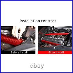 Red Real Carbon Fiber Engine Crossmember Dress Panel Cover For Corvette C8 20-24