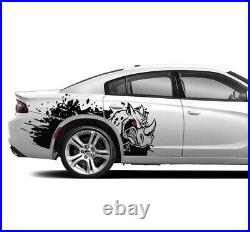 Rhino Sticker for Dodge Charger Door Design Graphic Decal Hellcat SXT GT RT AWD