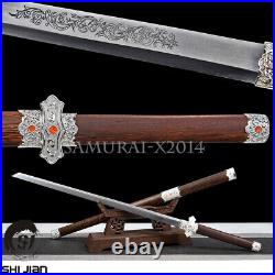 Rosewood Shirasaya Carbon Steel Chinese Tang Dynasty Dao Katakirihadukuri Sword