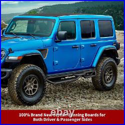 Running Boards for 2007- 2018 Jeep Wrangler JK Unlimited 4 Door Steel Side Steps