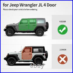 Running Boards for 2018- 2024 Jeep Wrangler JL Unlimited 4 Door Steel Side Steps