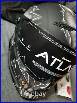 Ruroc Atlas Sport Fear Carbon Motorcycle Helmet Size M skull design. Brand new