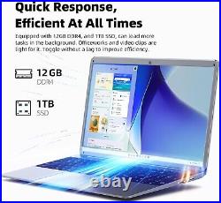 SGIN 15.6 Laptop 12GB RAM 1024GB SSD Intel Celeron Quad-Core 2.80 GHz HD 1080P