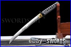 Samurai Painted Silvery Saya Japanese Tanto Sword Carbon Steel engraved blade