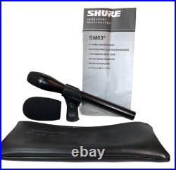 Shure SM63LB Omnidirectional Dynamic Microphone Extended Handle Broadcast Black