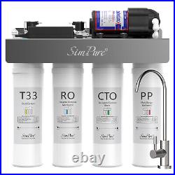 SimPure WP2-400GPD 8 Stage UV Under Sink RO Reverse Osmosis Water Filter System