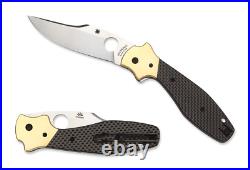 Spyderco Schempp Bowie Liner Lock Knife Black Carbon Fiber & G-10 S30V C190CFP