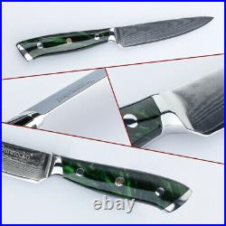 Steak Knife Set Japanese VG10 Damascus Steel Meat Slicing Cutlery Full Tang Gift