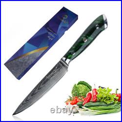 Steak Knife Set Japanese VG10 Damascus Steel Meat Slicing Cutlery Full Tang Gift