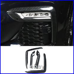 Steel Carbon fiber Front Fog Light Lamp Frame cover 4X For BMW X6 M50i 2020-2022