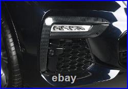Steel Carbon fiber Front Fog Light Lamp Frame cover 4X For BMW X6 M50i 2020-2022